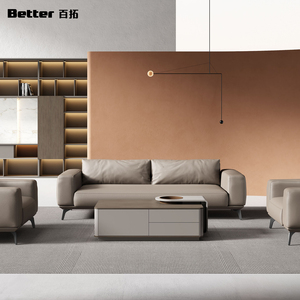 طاولة قهوة عصرية من الخشب الصلب بلون كريمي لغرفة المعيشة مع وظيفة تخزين فاخرة للاستخدام المكتبي - Product Image 1