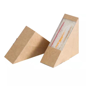 صندوق ساندويتش ورقي صديق للبيئة بنافذة وشعار مخصص للإفطار والسندويشات بالجملة - Product Image 3