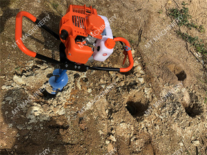 52cc Gas Powered Earth Auger with 4", 6", 8" <b>Drill</b> Bits for Post Hole Digging - Product Image 6