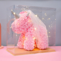 Fleur éternelle licorne mousse rose ours cadeau saint-valentin pour petite amie anniversaire 38 cadeau de la fête de la déesse Offre Spéciale