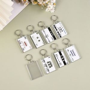 Transparent Blank Acrylic <b>Photo</b> Picture <b>Frame</b> Keyring Keychain DIY Acrylic <b>Photo</b> <b>Frame</b> Keychain for Promotional Gift - Product Image 4