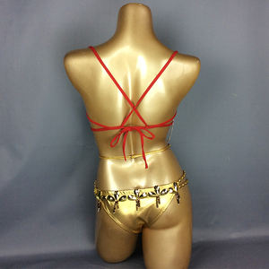 Самба карнавальные провода бюстгальтер и трусики 2 шт./компл. разноцветные камни Bellyqueen горячий сексуальный танец живота для женщин костюм - Product Image 2