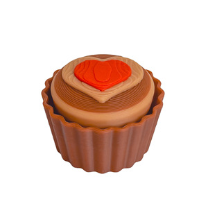 Clicker Antiestrés Impreso en 3D con Forma de Postre, Clicker de Mousse de Chocolate en Forma de Corazón, Colgante para Llavero - Product Image 3