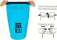 Bolsa Impermeable de PVC y TPU para Exteriores, con Separación para Objetos Secos y Húmedos, 30L, para Buceo y Natación, con Cierre Enrollable de PVC