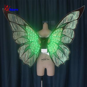 Disfraz de Alas de Mariposa LED Brillantes para Mujer, para Club Nocturno, Bailarina <span class=keywords><strong>Gogo</strong></span>, Festival Rave, Desfile, Actuación - Product Image 6
