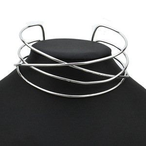 Collier enfant à deux couleurs ajustables, collier en style rétro, Simple, torsadé, pour femmes - Product Image 4