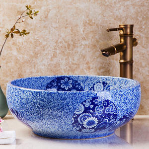 Art Table Bassin Salle De Bains Cabinet Bassin Toilette Lavabo Céramique Rétro Marbre Table Bassin Rond <span class=keywords><strong>Petit</strong></span> - Product Image 4