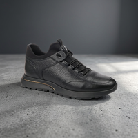 Chaussures décontractées sportives en cuir véritable pour hommes 1046, semelle EVA à mémoire de forme, automne-hiver, à lacets, antidérapantes, pour la vente en gros