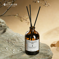 Diffuseur de parfum à bâtonnets d'ambre personnalisé LunaLith en gros avec bouteille diffuseur d'huiles essentielles, désodorisant, cadeaux de mariage pour invités