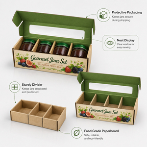 Custom Die Cut Window Corrugated Mailer <b>Boxes</b> with Recycled Materials Eco-Friendly Embossing Custom Divider Insert - Product Image 2