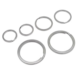 Stainless Steel <b>Key</b> Ring Flat <b>Key</b> Fob 2.0*32mm Round Hard Wearing Metal <b>Key</b> <b>Chain</b> Accessory Multiple Sizes Available - Product Image 1