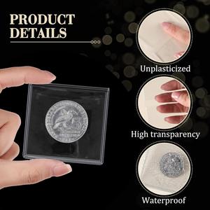 Estuche de Vinilo Transparente 2x2 con Doble Bolsillo para Monedas, Personalizable con Logotipo - Product Image 5