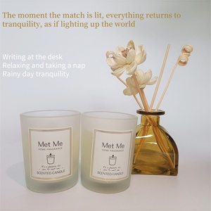 Bougie aromathérapeutique à la cire de soja tendance et très vendue, écologique, longue durée, multicolores, pour la maison, le bureau, la salle de mariage, désodorisant - Product Image 5