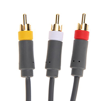 Câble adaptateur audio vidéo composite 3 RCA stéréo HD TV pour console de jeu Microsoft XBOX360 Xbox 360, 1,8 m/6 pieds