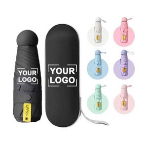 Women Compact Rain Paraguas Cool 5 Fold Mini <b>Pocket</b> Folding Promotional Gift Custom Print Cheap Capsule Umbrella - Product Image 1