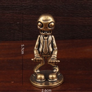 Figura de Zombie de Latón, Adorno de Escritorio para Halloween, Modelo de Plantas vs. Zombis, Decoración Interior con Forma de Animal - Product Image 3