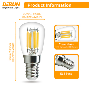<span class=keywords><strong>Ampoule</strong></span> LED à <span class=keywords><strong>filament</strong></span> 2W T20 ST26 E14, mini <span class=keywords><strong>ampoule</strong></span> LED vintage, petites ampoules LED Edison, FLT-MINI-E14 - Product Image 5