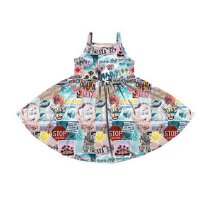 BQ-526-XXM Op Maat Gemaakte Baby Meisje Mouwloze Jurk Zomer Halter Jurken Baby Kleding Fabriek - Product Image 2