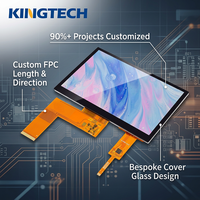 Kingtech 7-Zoll 800*480 40-Pin RGB 200-1000 Nits Touchscreen 12-Uhr-Position Industriesteuerung Breiter Temperaturbereich TFT LCD Displaymodul