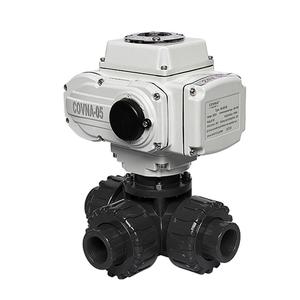 วาล์วควบคุมแบบลูกบอลพลาสติก PVC ขนาด 1 นิ้ว 3 ทาง รุ่น AC220V DN25  ควบคุมด้วยมอเตอร์  สั่งซื้อด่วน COVNA - Product Image 2