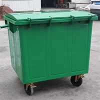 Poubelle extérieure de 1100 L, grande capacité, bac de recyclage, boîte de rangement pour la plage, les centres commerciaux, les zones résidentielles