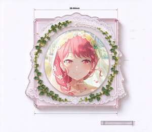 Soporte para insignias de acrílico estilo velo de novia blanco, expositor de tarjetas fotográficas y almacenamiento de pines de anime, adorno al por mayor - Product Image 1
