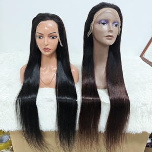 Letsfly 8inch to 40inch Promotion 13x4 Lace Frontal <b>Wigs</b> Human Hair <b>Wigs</b> Straight Black <b>Brown</b> Color 9A Wholesale 180% Available - Product Image 2