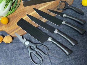 Juego de Cuchillos de Cocina Ergonómicos de 6 Piezas de Acero Inoxidable, Ambidiestros, Duraderos, de Precisión, con Revestimiento Antiadherente, Regalo para el Hogar y la Cocina - Product Image 2