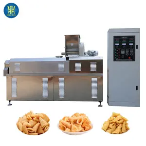 fried wheat flour snacks making equipments bugle process line chips pallet snack fryer bugles processing machine