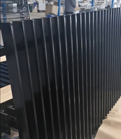 Paneles de valla de listón de hoja vertical de privacidad 3D, paneles de valla soldados de aluminio.