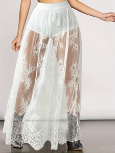 Falda Larga Gótica de Encaje Transparente Estilo Diablo para Mujer, Nueva Colección de Verano Europea y Americana, Tendencia Gótica - Product Image 2