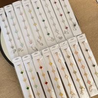 Trébol de Cuatro Hojas y Cinco Flores de 9MM, Acero Inoxidable Chapado en Oro de 18k, Diseño Exclusivo de Lujo Ligero, Madreperla con Microincrustaciones de Circonio