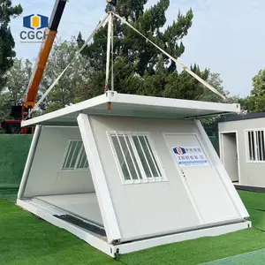 CGCH 20ft 40ft foldable container office Waterproof Sandwich Panel Prefab folding Container Homes dormitory oil camp field