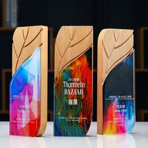 Customized Logo K9 Crystal Material High Quality Color Printing Crystal Award Glass <b>Trophy</b> - Product Image 4