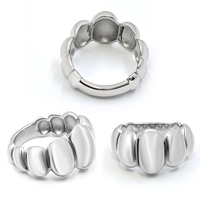 Trendiger Edelstahlring für Damen & Herren Wasserdichtes Gebogenes Design