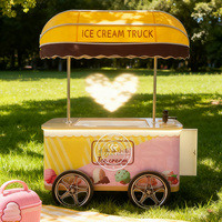 Chariot de congélation portable pour crème glacée, vitrine de congélation pour crème glacée, chariot mobile à pousser à la main pour la présentation et la vente de gelato et de crème glacée