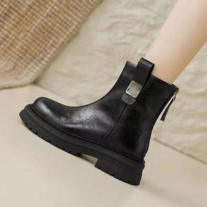 Botas de Tobillo Balmoral de Cuero para Hombre, Textura Lijada a Mano, Estilo Amish, Algodón, Resistentes al Agua, Antideslizantes - Product Image 2