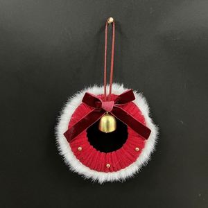50cm <b>Large</b> Foam Christmas Wreath with <b>Bow</b> Pink Outdoor Wreath with Lights - Product Image 4