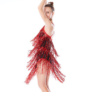 Robes de danse <span class=keywords><strong>cha</strong></span> <span class=keywords><strong>cha</strong></span> MiDee, brillantes et scintillantes, avec des franges de paillettes, dos nu, sexy, costumes de danse jazz pour femmes, vêtements de scène latins pour adultes - Product Image 3