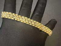 Bracelet de montre en acier inoxydable plaqué or 18 carats de 18 cm, personnalisé pour le dropshipping, bijou étanche, bracelet à maillons épais