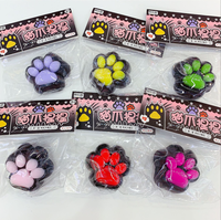 Kawaii Cat Paw Squishy Squeeze Toys PVC Sensory Kids Stress Relief for Pinch Family pour garçons et filles