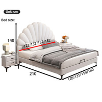 Schlafzimmer möbel Niedliches Design Günstiger Preis Benutzer definierte weiche hoch gepolsterte schlafende Kunstleder rosa Luxus Kinder Kingsize-Bett rahmen