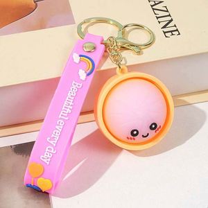 Mini Colorful Dumpling Keychain Squishy Sensory Squeeze Toy for Bag Pendant Hanging Accessories Stress Relief <b>Keyring</b> Toys - Product Image 1