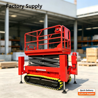 BRKC12 Berui Mobile Raupen-Scherenarbeitsbühne Hydraulisch Angetrieben 300kg Traglast 12m Plattformhöhe für Kleine Bauprojekte