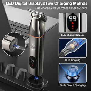 5 In1 Electric Men's Hair Trimmer With Charging Base Multifunctional Professional Hair Shaver Nose Hair Trimmer