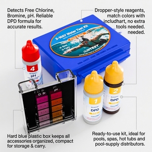 Kit de réactifs professionnels DPD pour test de piscine, directement de l'usine, 0,5-10 ppm, chlore libre, brome, <span class=keywords><strong>pH</strong></span> 6,8-8,2, testeur d'eau pour spa - Product Image 3