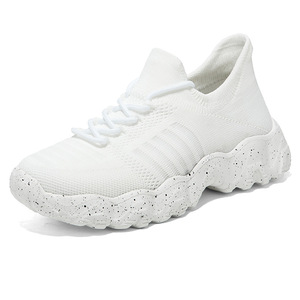 Zapatillas deportivas gruesas de malla tejida para mujer, zapatos ligeros para caminar informales - Product Image 5