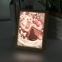 Cadre photo LED acrylique personnalisé Anime avec couleurs réglables, boîte à lumière pour peinture d'ombre, idéal pour la décoration de chambre