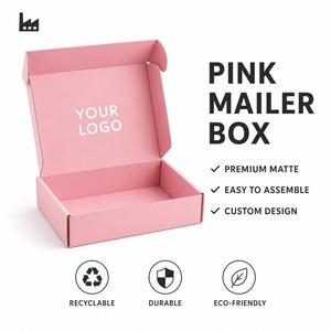 Caja de Cartón Corrugado Cuadrada Colorida con Impresión Flexográfica UV para Embalaje de Calcetines, Caja de Envío Aséptica <span class=keywords><strong>Rosa</strong></span> - Product Image 1