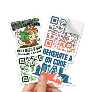 Autocollants personnalisés avec <span class=keywords><strong>code</strong></span> QR, impression sur le dos, vinyle PVC résistant aux UV, autocollants brillants mats imperméables découpés à la forme - Product Image 5